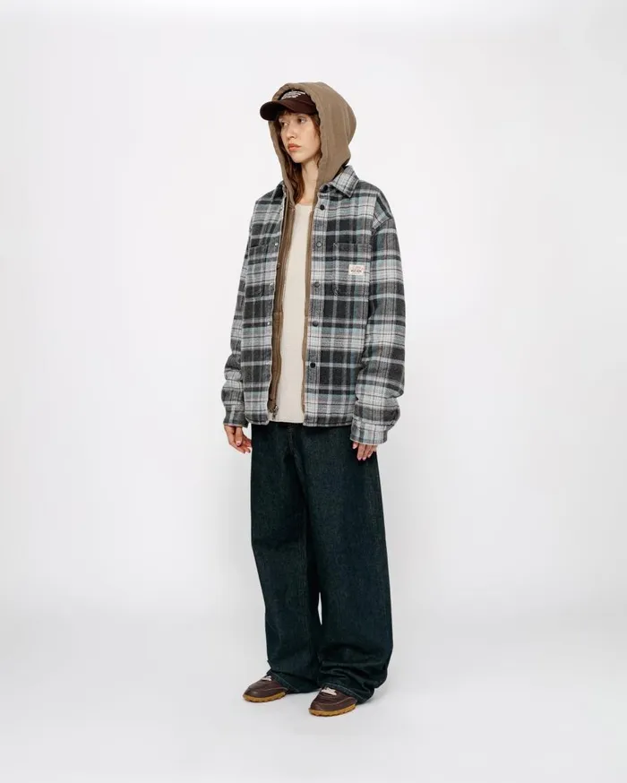 Stussy Outerwear HEAVY WASHED PLAID SHIRT 8211 MenWomen