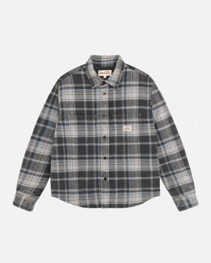 Stussy Outerwear HEAVY WASHED PLAID SHIRT 8211 MenWomen