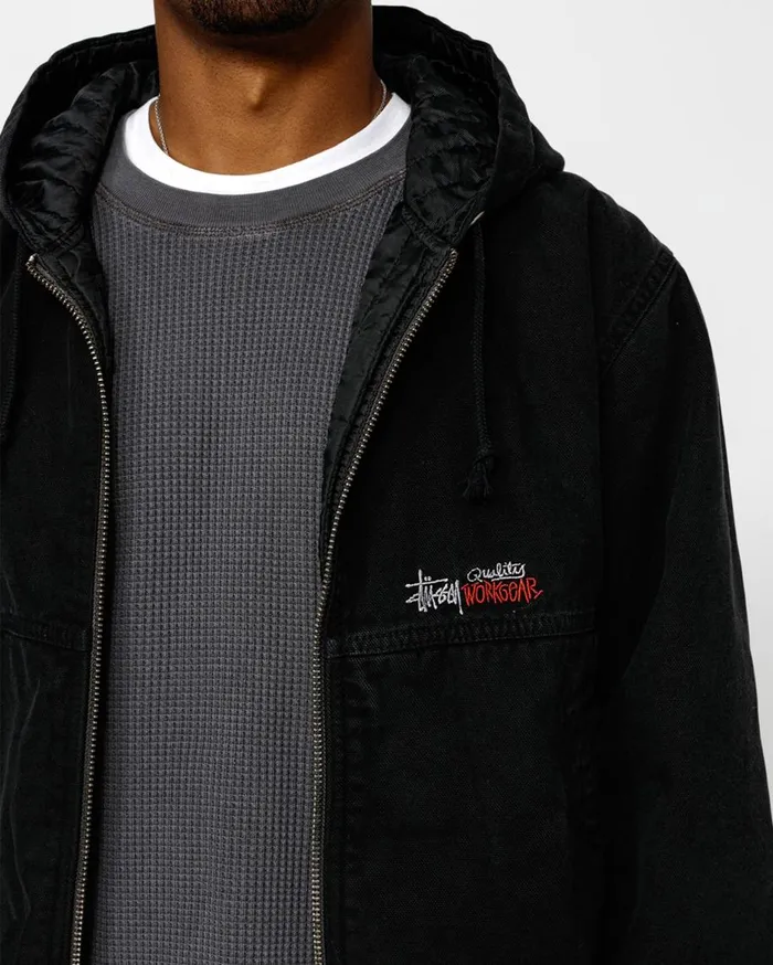 Stussy Outerwear WORK JACKET INSULATED CANVAS Black 8211 MenWomen