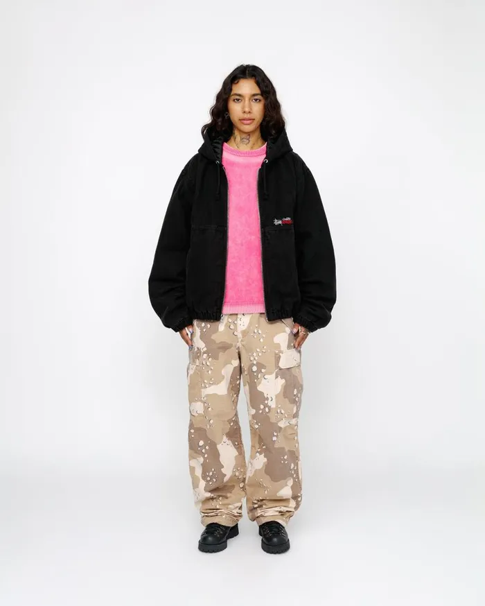 Stussy Outerwear WORK JACKET INSULATED CANVAS Black 8211 MenWomen