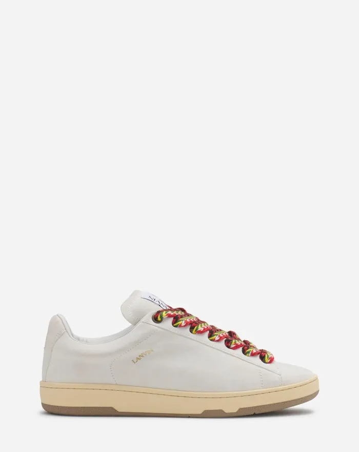 Suede Curb Lite Sneakers White Men Lanvin Curb Lite