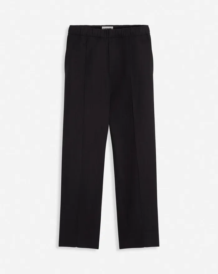 Suit Pants With An Elasticated Waistband Black Men Lanvin Pants and Shorts