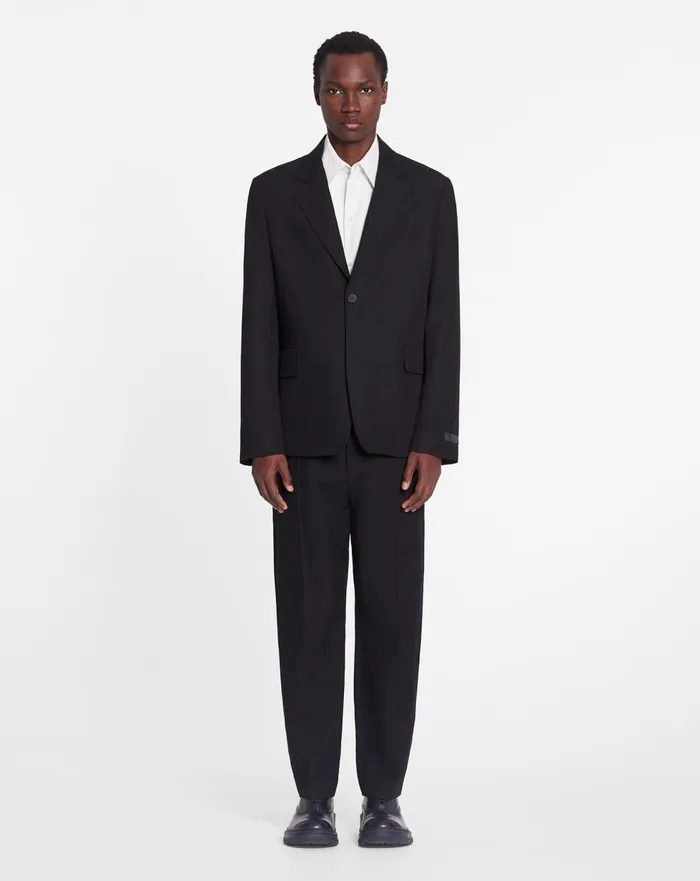 Suit Pants With An Elasticated Waistband Black Men Lanvin Pants and Shorts Suit Pants With An Elasticated Waistband Black Men Lanvin Pants and Shorts