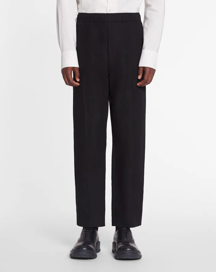 Suit Pants With An Elasticated Waistband Black Men Lanvin Pants and Shorts Suit Pants With An Elasticated Waistband Black Men Lanvin Pants and Shorts