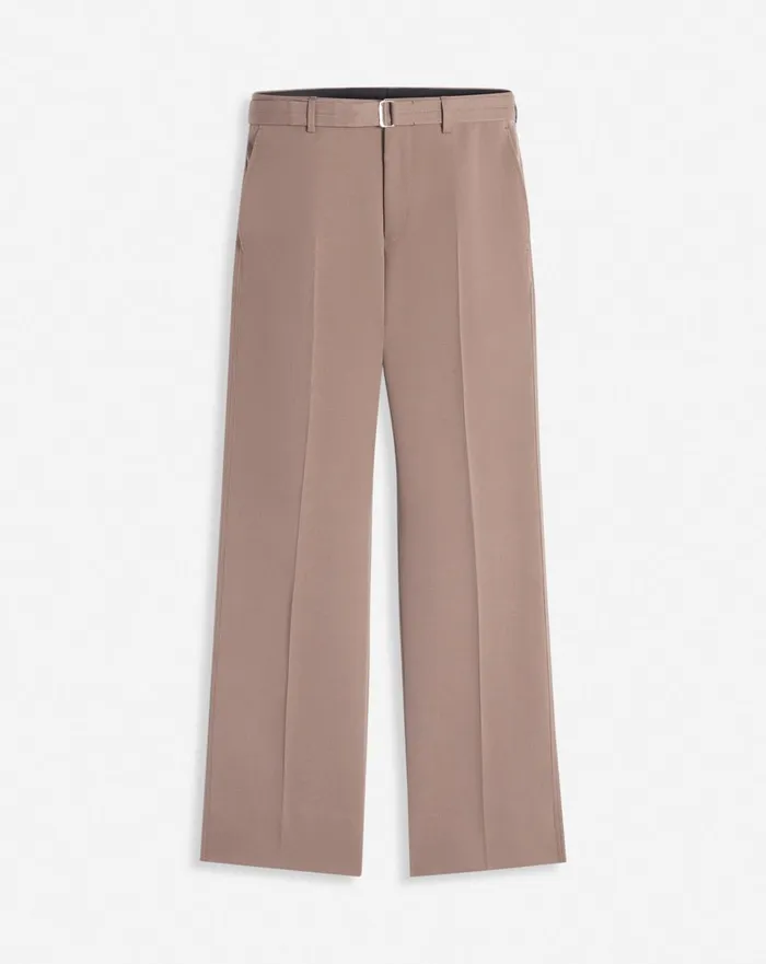 Suit Pants With Belt Marron Glace Men Lanvin Pants and Shorts