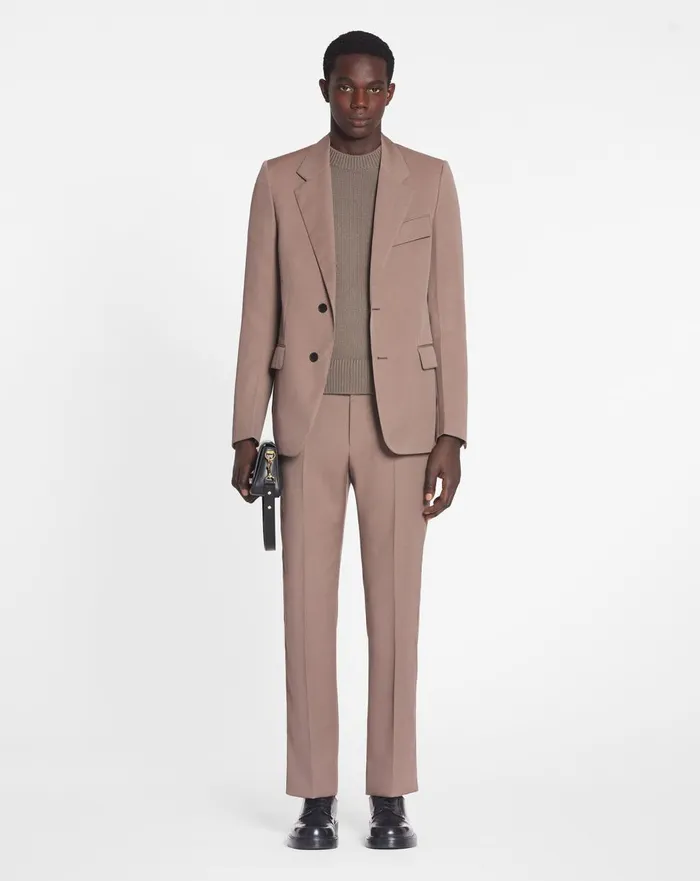 Suit Pants With Belt Marron Glace Men Lanvin Pants and Shorts Suit Pants With Belt Marron Glace Men Lanvin Pants and Shorts