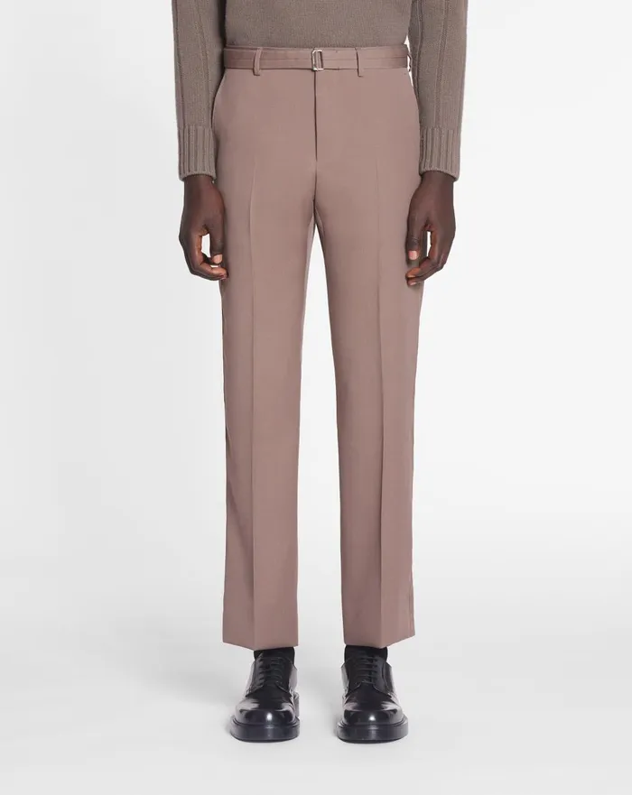 Suit Pants With Belt Marron Glace Men Lanvin Pants and Shorts Suit Pants With Belt Marron Glace Men Lanvin Pants and Shorts