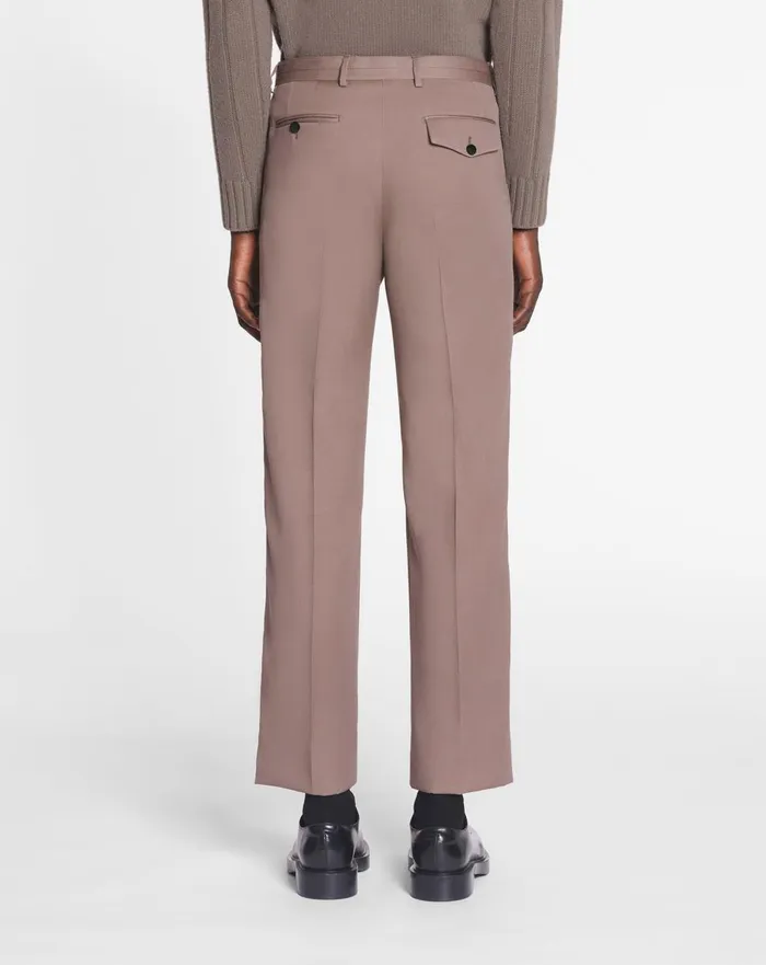 Suit Pants With Belt Marron Glace Men Lanvin Pants and Shorts Suit Pants With Belt Marron Glace Men Lanvin Pants and Shorts