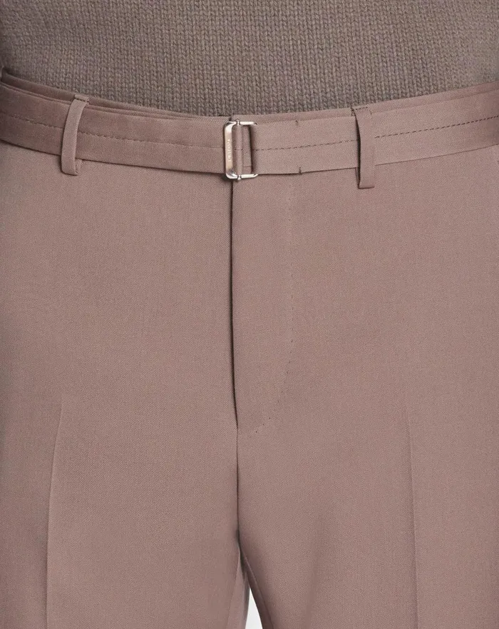 Suit Pants With Belt Marron Glace Men Lanvin Pants and Shorts Suit Pants With Belt Marron Glace Men Lanvin Pants and Shorts