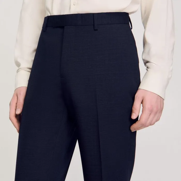 Suits and Blazers Men SANDRO Suit Trousers Navy Blue