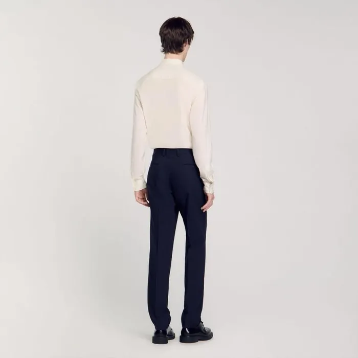 Suits and Blazers Men SANDRO Suit Trousers Navy Blue