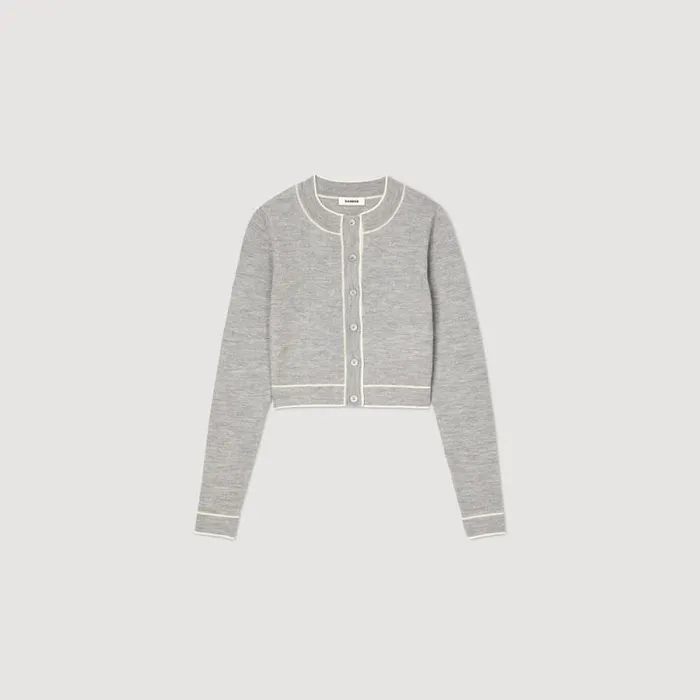 Sweaters and Cardigans Women SANDRO Cropped Cardigan Grey