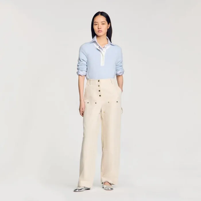 Sweaters and Cardigans Women SANDRO Wool And Cashmere Jumper Sky Blue