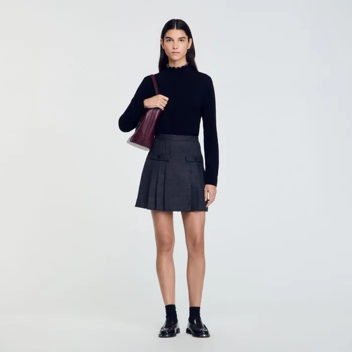 Sweaters and Cardigans Women SANDRO Wool And Cashmere Sweater Black