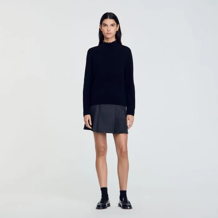 Sweaters and Cardigans Women SANDRO Wool And Cashmere Sweater Black