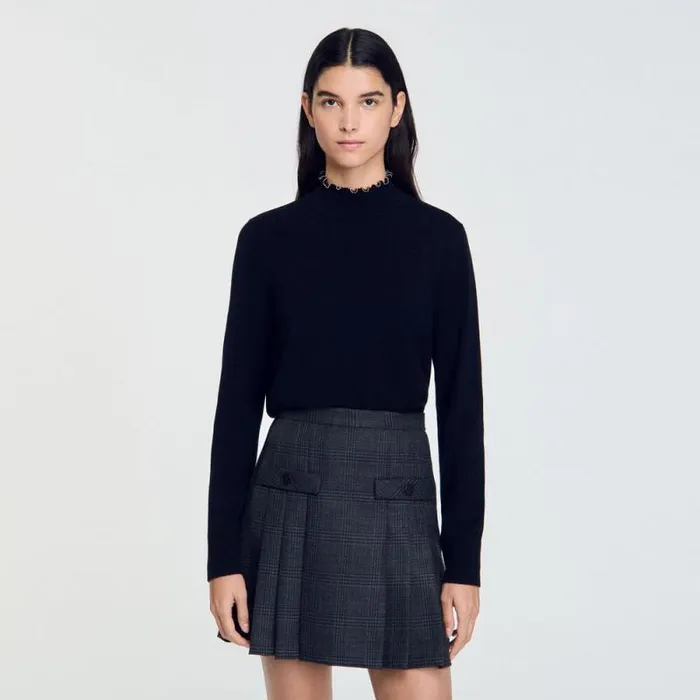 Sweaters and Cardigans Women SANDRO Wool And Cashmere Sweater Black