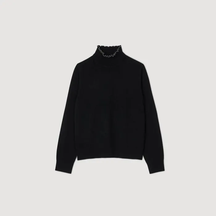 Sweaters and Cardigans Women SANDRO Wool And Cashmere Sweater Black