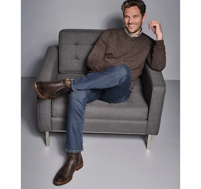 Sweaters and Knits Johnston and Murphy Men Knit VNeck Dark Brown