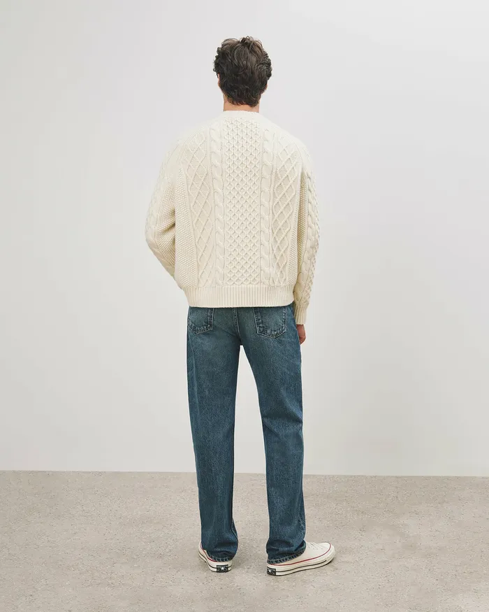 Sweaters Nili Lotan Men CARRAN SWEATER Ivory