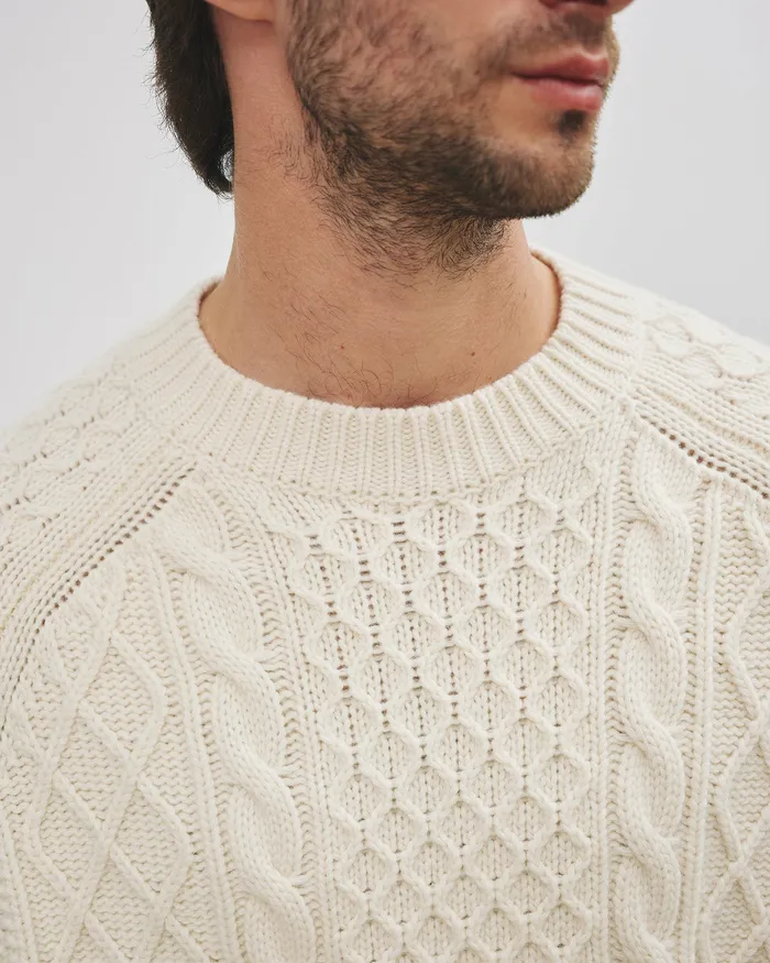 Sweaters Nili Lotan Men CARRAN SWEATER Ivory