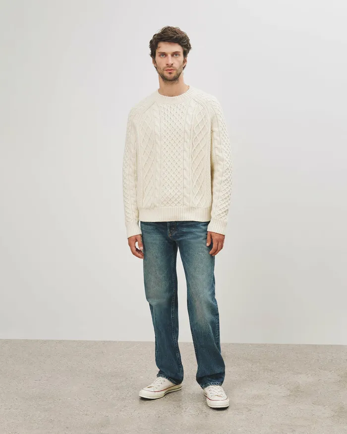 Sweaters Nili Lotan Men CARRAN SWEATER Ivory