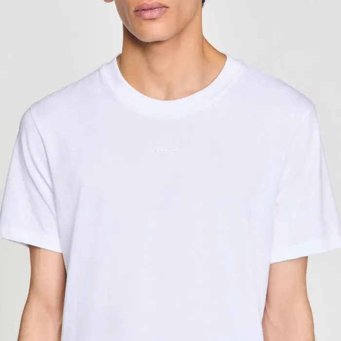 Tshirts and Polos Men SANDRO Cotton Tshirt With Logo Optic White