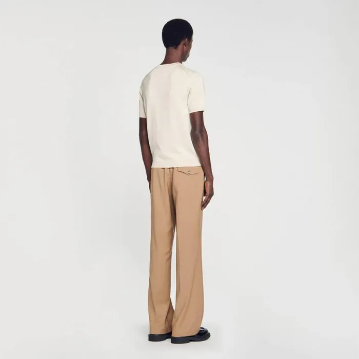 Tshirts and Polos Men SANDRO Knitted Tshirt Light Sand