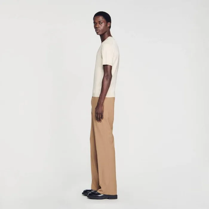 Tshirts and Polos Men SANDRO Knitted Tshirt Light Sand