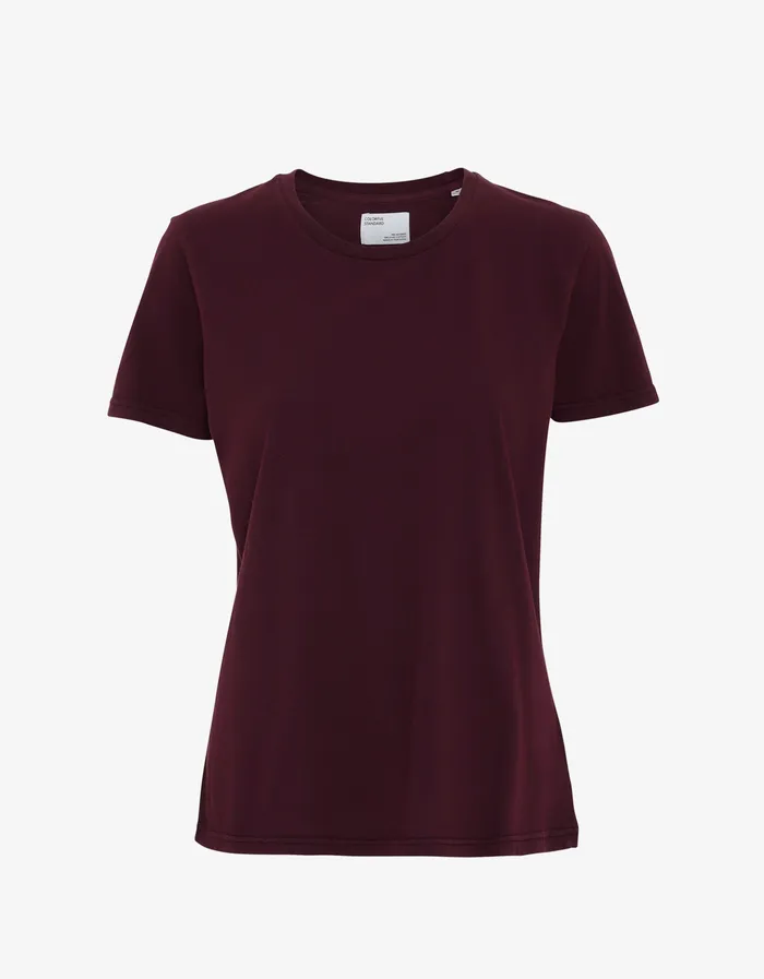 TShirts Colorfulstandard Women Women Light Organic Tee 8211 Oxblood Red