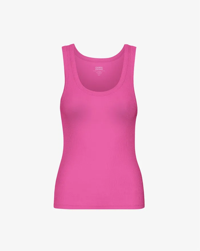 Tank Tops Women Organic Rib Tank Top 8211 Bubblegum Pink Colorfulstandard Women