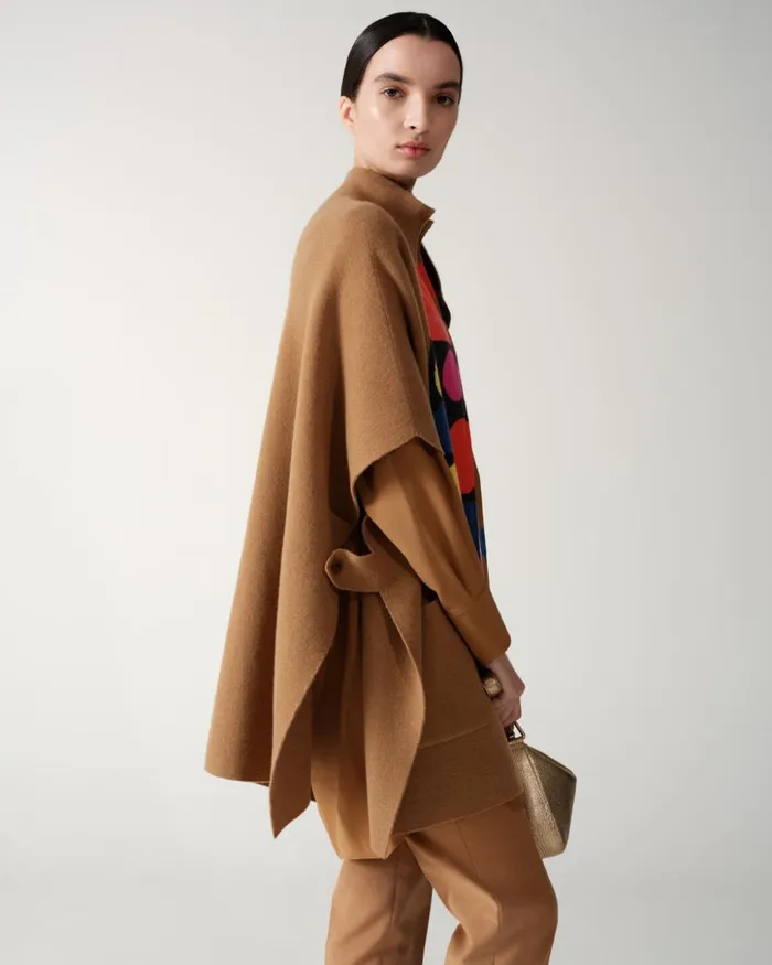 Tapered Cotton Silk DoubleFace Pants Vicuna Women Akris Pants