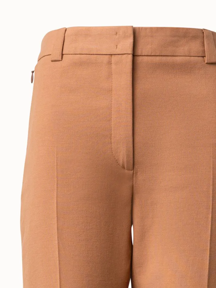 Tapered Cotton Silk DoubleFace Pants Vicuna Women Akris Pants