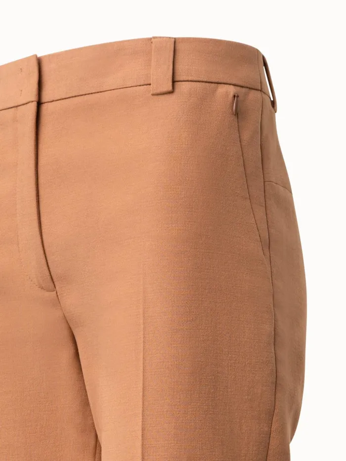 Tapered Cotton Silk DoubleFace Pants Vicuna Women Akris Pants