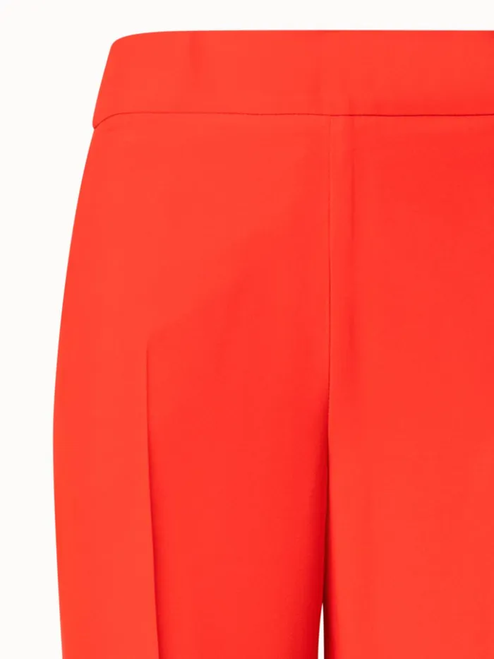 Tapered Crpe Pants With Elastic Back Cadmium Women Akris Pants