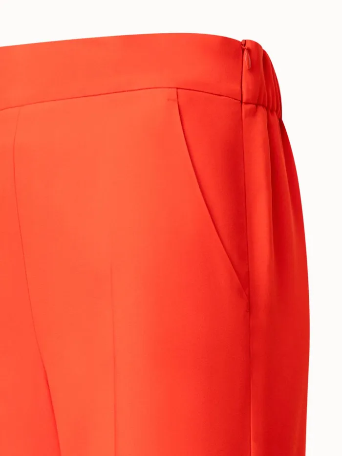 Tapered Crpe Pants With Elastic Back Poppy Women Akris Pants