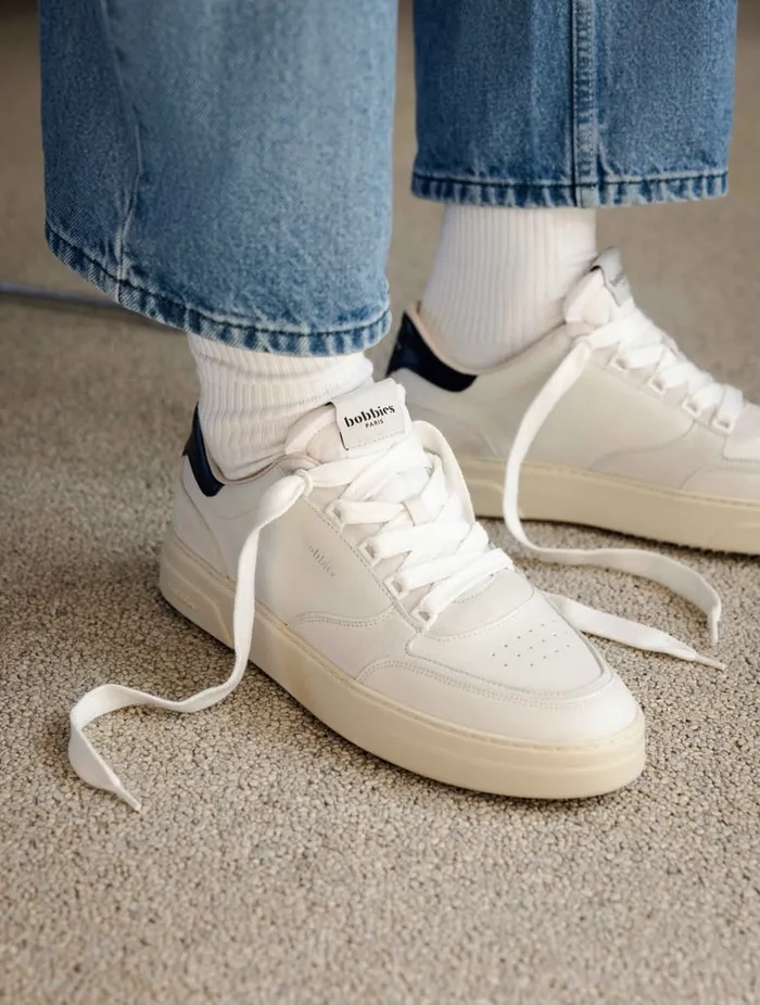 Thanassi Off White and Ink Men Bobbies Sneakers