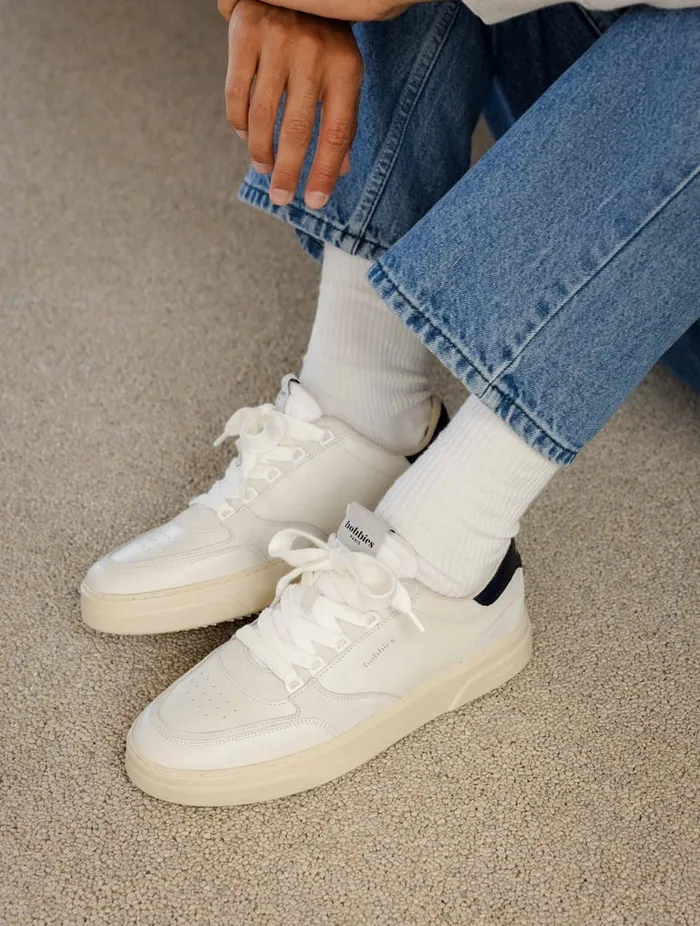 Thanassi Off White and Ink Men Bobbies Sneakers Thanassi Off White and Ink Men Bobbies Sneakers
