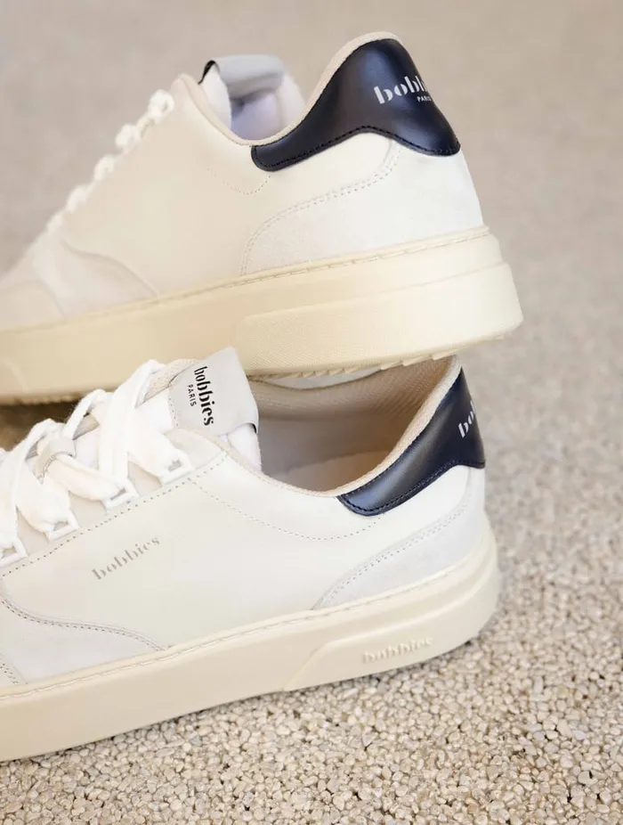 Thanassi Off White and Ink Men Bobbies Sneakers Thanassi Off White and Ink Men Bobbies Sneakers