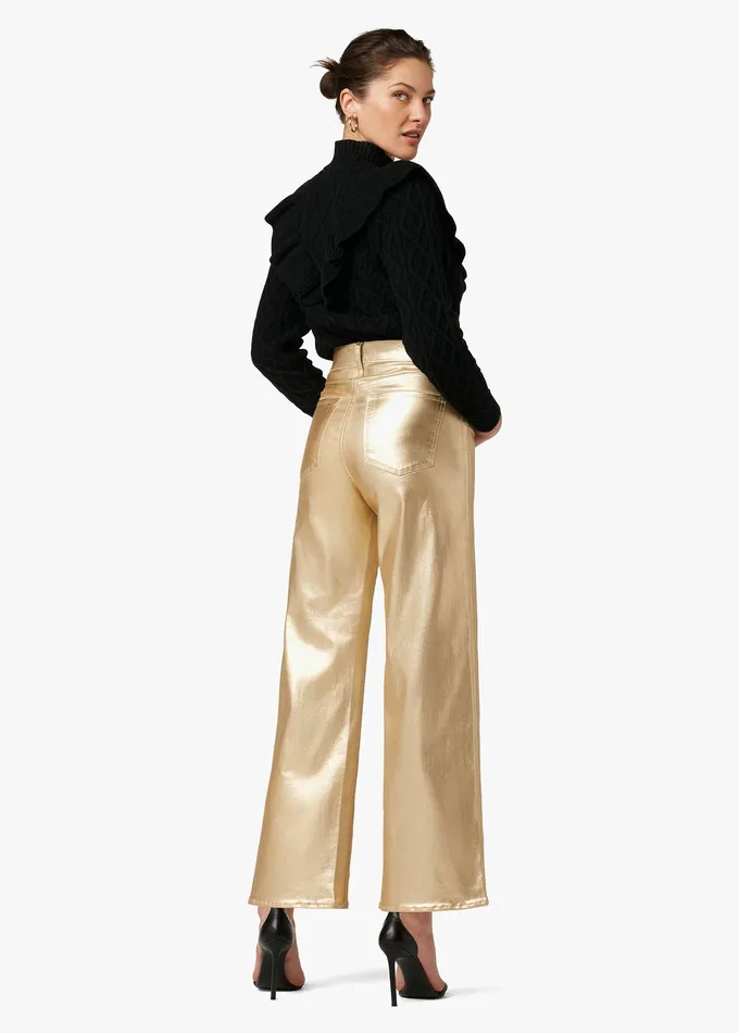THE MIA Gold Foil Women Wide Leg Joe8217s Jeans