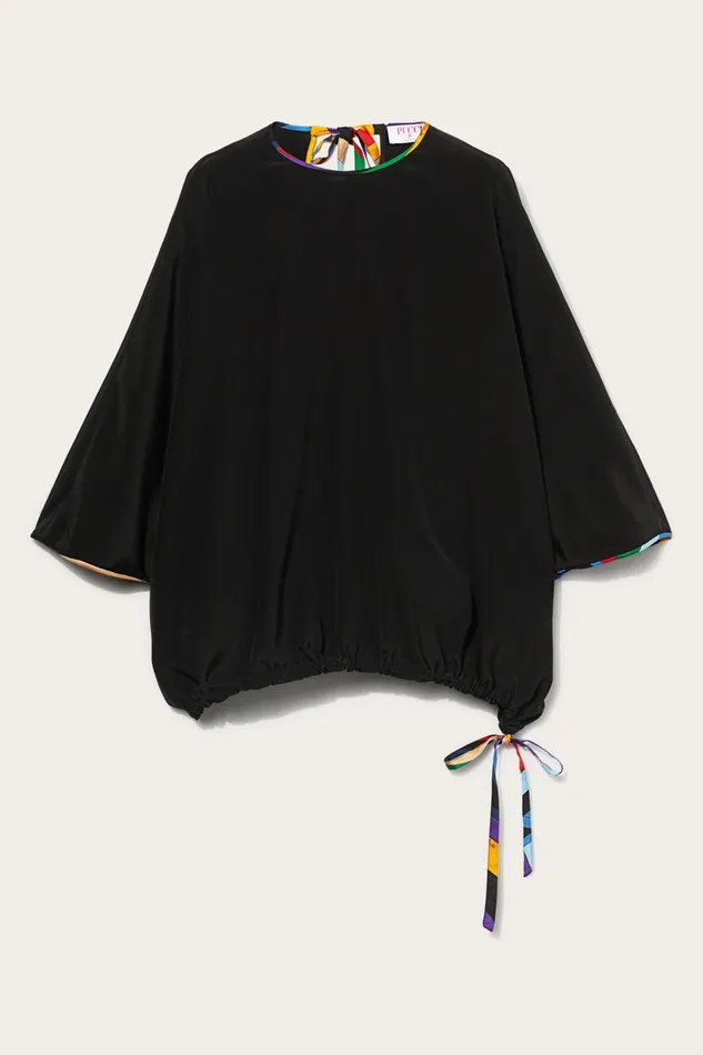 Tops And Shirts Women PUCCI Black Silk Top