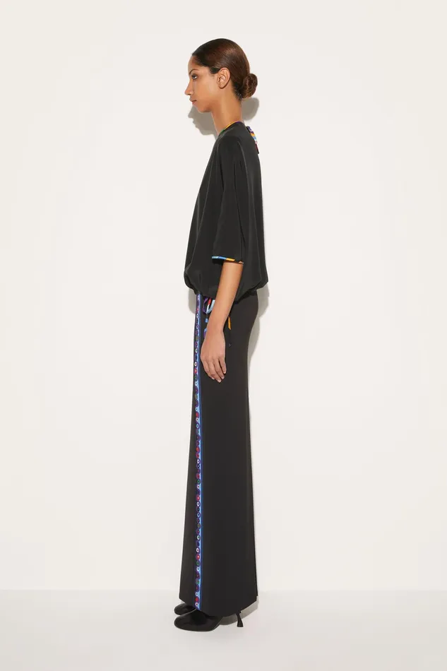 Tops And Shirts Women PUCCI Black Silk Top
