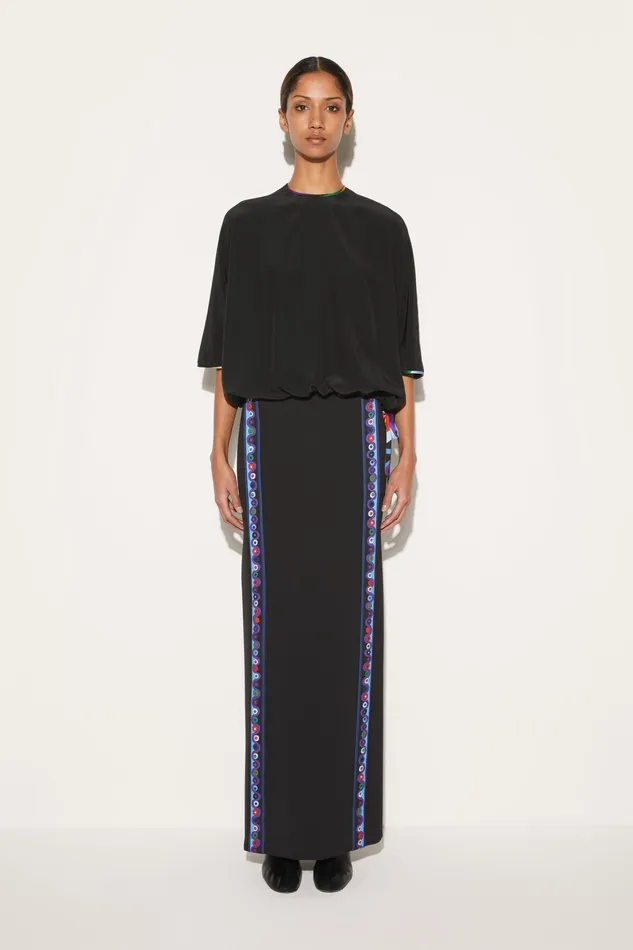 Tops And Shirts Women PUCCI Black Silk Top