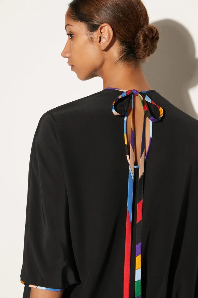 Tops And Shirts Women PUCCI Black Silk Top