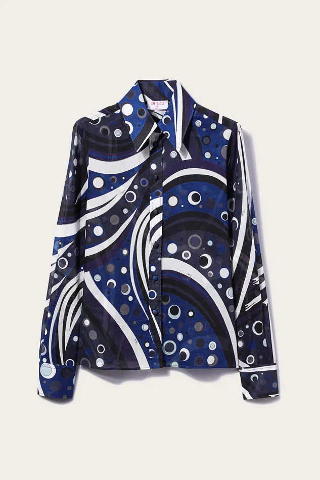 Tops And Shirts Women PUCCI FontanePrint Cotton Shirt