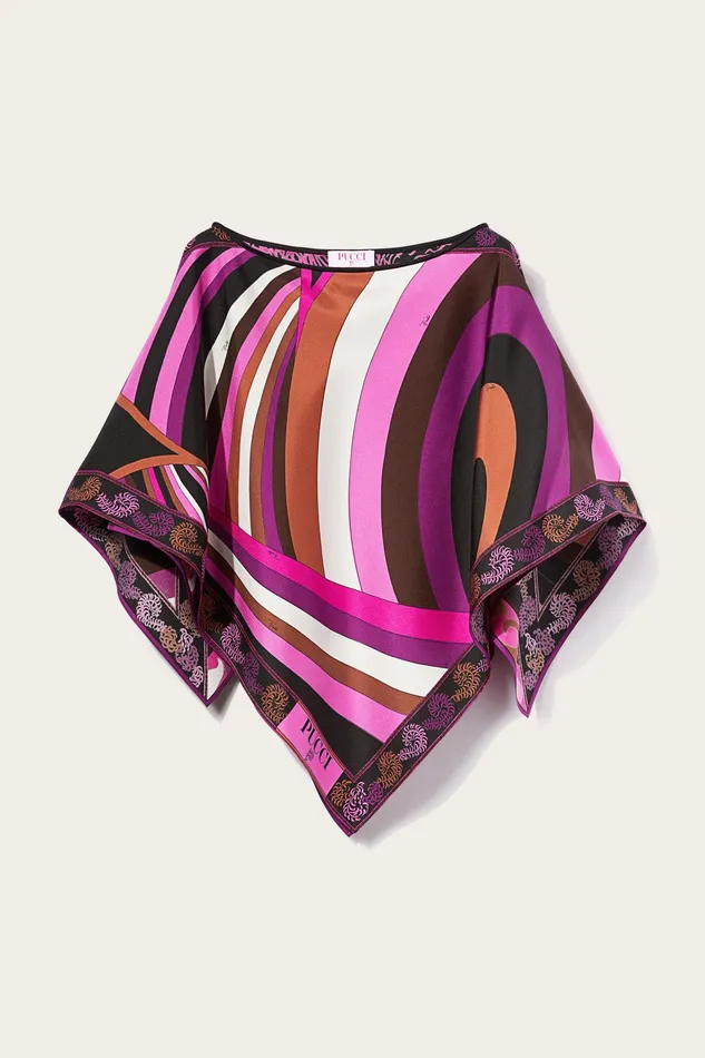 Tops And Shirts Women PUCCI Iride And StruzzoPrint Kaftan Top