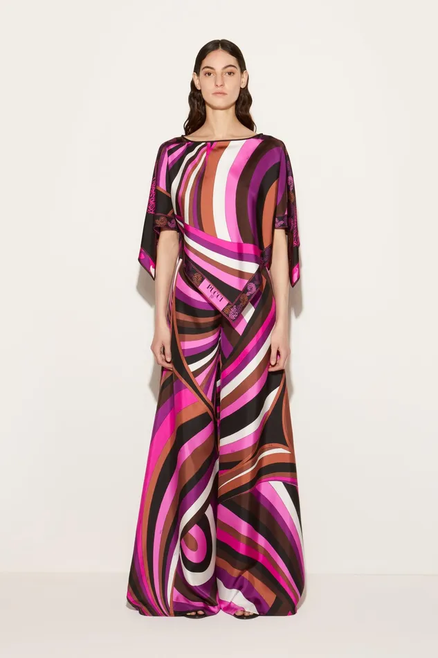 Tops And Shirts Women PUCCI Iride And StruzzoPrint Kaftan Top