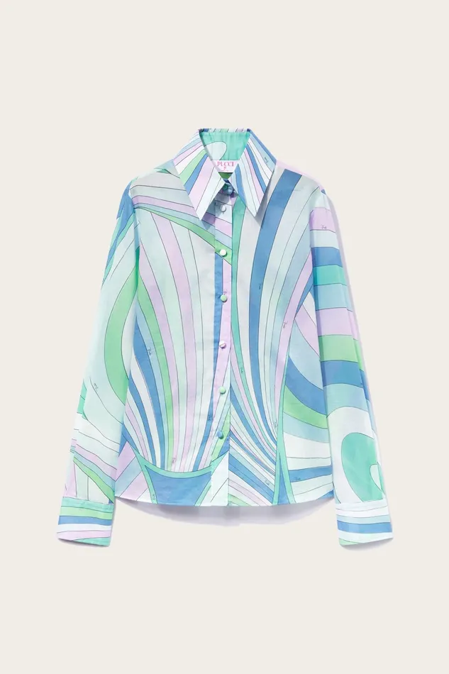 Tops And Shirts Women PUCCI IridePrint Cotton Shirt