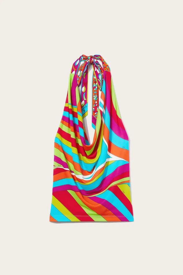 Tops And Shirts Women PUCCI IridePrint Halterneck Top