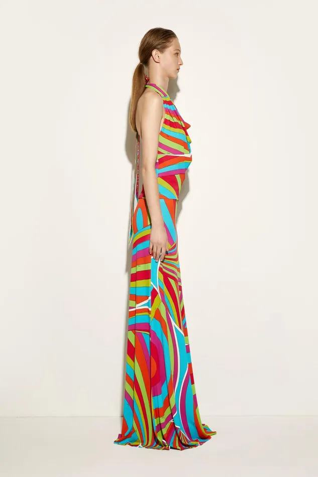 Tops And Shirts Women PUCCI IridePrint Halterneck Top