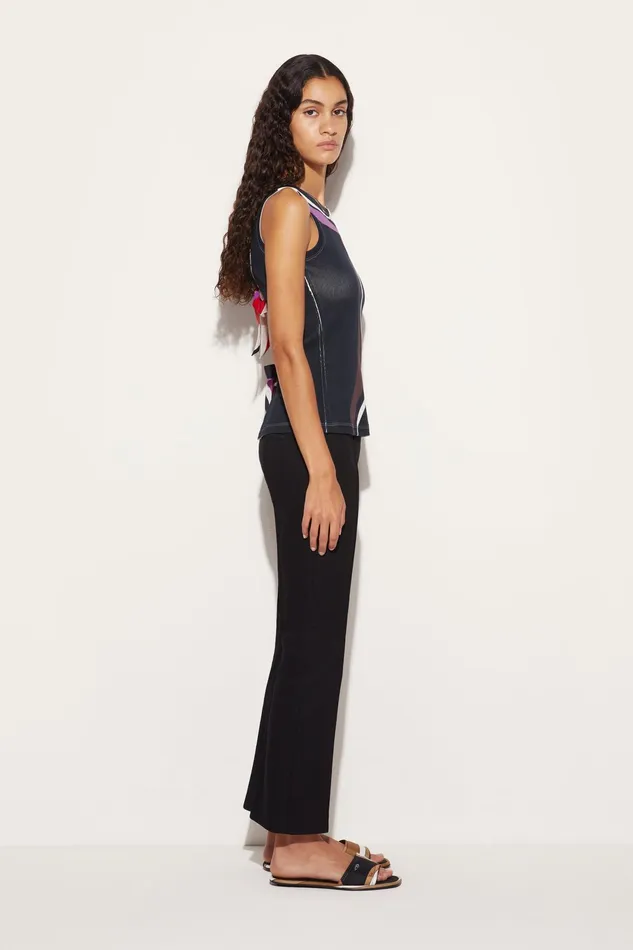 Tops And Shirts Women PUCCI MarmoPrint CutOut Tank Top